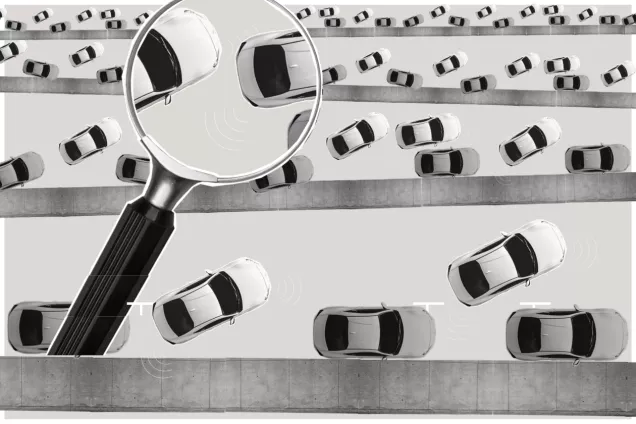 Illustration. Different challenges for parking cars.