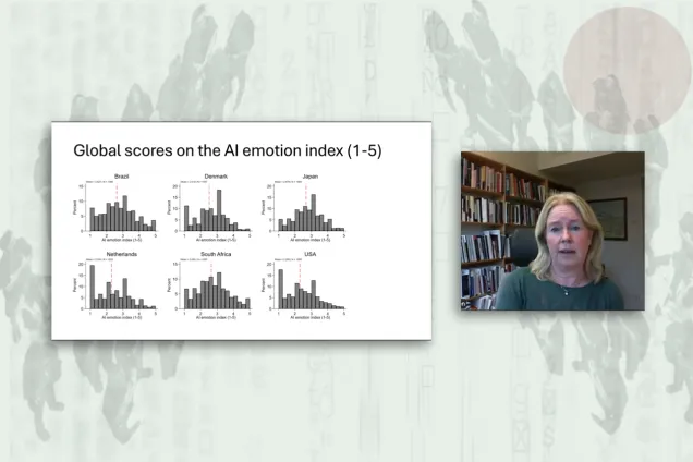 Illustration.  Kari Steen-Johnsen present "Concern and Enthusiasm for AI Across the Globe – The Role of Trust".